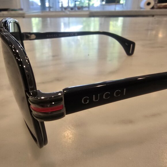 GUCCI PILOT SUNGLASSES GUCCI GG0448S 001 BLACK GREY EYEWEAR - Picture 2 of 8